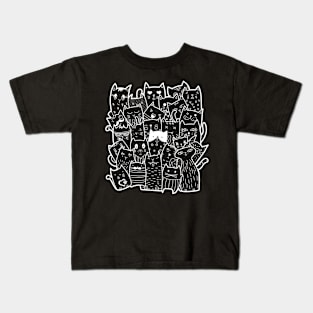 Cat Friends Gathering Kids T-Shirt